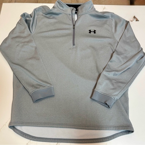 Under Armour Men's Light Gray Zip-Up Sweater - Picture 1 of 4